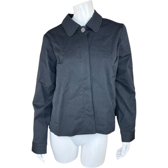 Isaac Mizrahi LIve! 24/7 Stretch Cropped Jacket with Pockets Pitch Black 4 NWOT - Picture 1 of 15